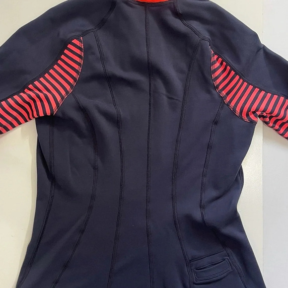 Lululemon Tops 1/2 Zip Up Pullover Sweatshirt Blue Orange size 2 (no tag) b-1 - Picture 5 of 12